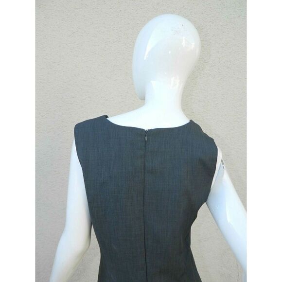 Pret A. Porter Fully Lined Sheath Dress Gray Sz 8 - Picture 5 of 8